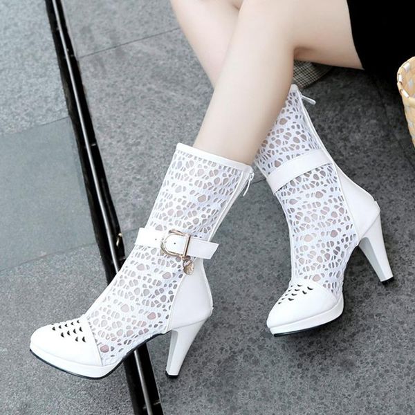 boots fashion super size 35-46 2021 summer hollow out women sandals casual gladiator ankle cool boot high heels zipper 201, Black
boots fashion super size 35-46 2021 summer hollow out women sandals casual gladiator ankle cool boot high heels zipper 201, Black