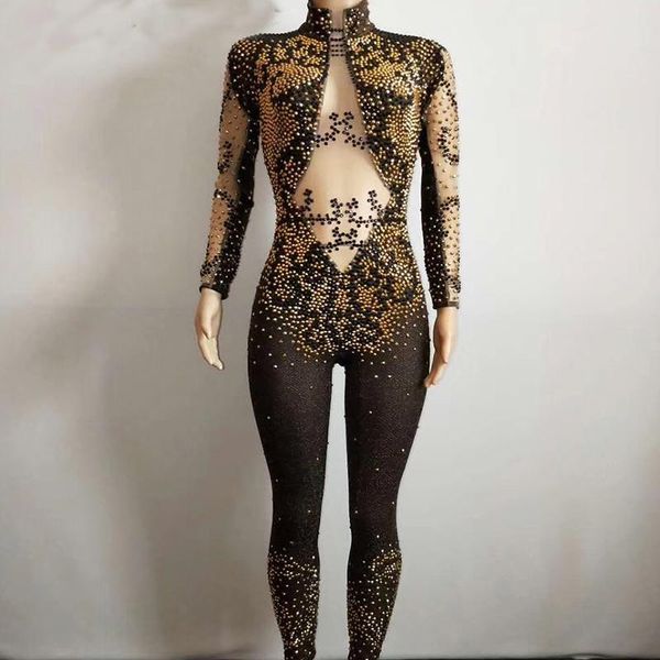 party decoration crystals black mesh jumpsuit bright silver rhinestones tassel bodysuit women's celebrate luxurious costume see through
party decoration crystals black mesh jumpsuit bright silver rhinestones tassel bodysuit women's celebrate luxurious costume see through