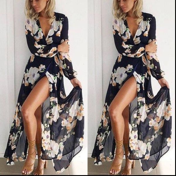 women ladies summer autumn black boho holiday loose v neck floral print long sleeve boho evening party long maxi dress, Black;gray
women ladies summer autumn black boho holiday loose v neck floral print long sleeve boho evening party long maxi dress, Black;gray