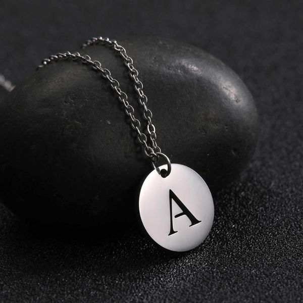 pendant necklaces fashion stainless steel 26 alphabet letter necklace hollow out engraved initial name jewelry for gift, Silver
pendant necklaces fashion stainless steel 26 alphabet letter necklace hollow out engraved initial name jewelry for gift, Silver