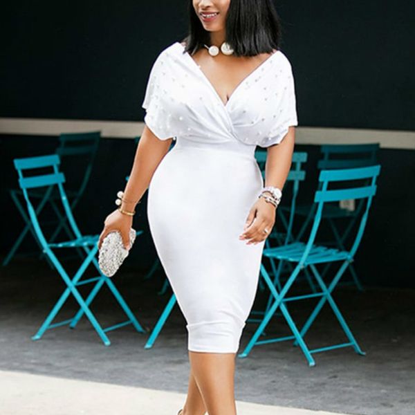 new 2021 summer slim es women v neck with bead classy lady work office wear bodycon plus size 3xl elegant modest femme clothes b14s, Black;gray
new 2021 summer slim es women v neck with bead classy lady work office wear bodycon plus size 3xl elegant modest femme clothes b14s, Black;gray