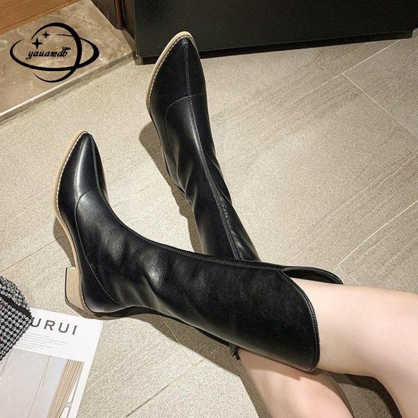 35-40 womens western boots spring autumn female mid-calf slip-on 4cm square heel platform knight pointed toe ladies shoes hy51, Black
35-40 womens western boots spring autumn female mid-calf slip-on 4cm square heel platform knight pointed toe ladies shoes hy51, Black