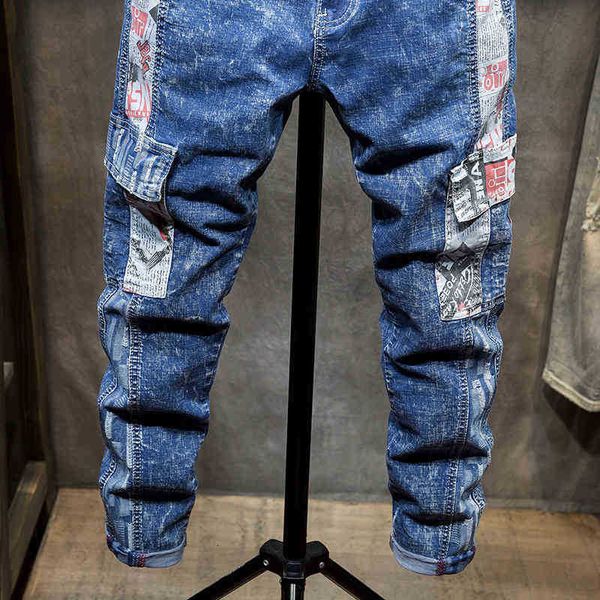 men's jeans jeans men hip hop graffiti printed patchwork slim fit biker streetwear man cotton multi-pocket casual denim 8mr2, Blue
men's jeans jeans men hip hop graffiti printed patchwork slim fit biker streetwear man cotton multi-pocket casual denim 8mr2, Blue