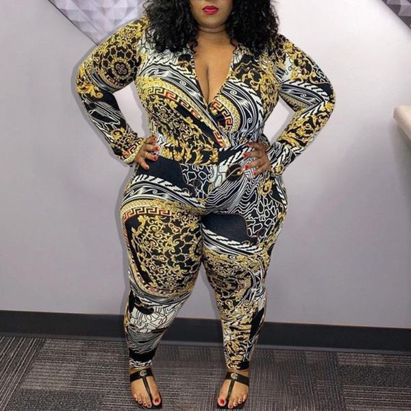 women's jumpsuits & rompers 2021 women vintage big size 3xl 4xl v neck full sleeve bodycon high waist evening party night dinner, Black;white
women's jumpsuits & rompers 2021 women vintage big size 3xl 4xl v neck full sleeve bodycon high waist evening party night dinner, Black;white