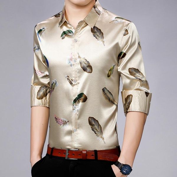 men's casual shirts 2021 brand long sleeve men social shirt streetwear feather dress mens slim regular fit clothes fashions, White;black
men's casual shirts 2021 brand long sleeve men social shirt streetwear feather dress mens slim regular fit clothes fashions, White;black