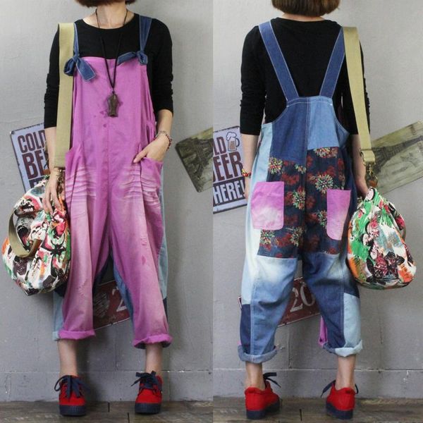 vintage print jumpsuits for women 2021 elegantes spring loose spaghetti strap denim bib pants, Black;white
vintage print jumpsuits for women 2021 elegantes spring loose spaghetti strap denim bib pants, Black;white