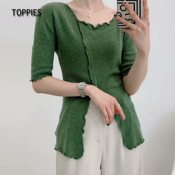 new ies 2021 female assimetical t-shirts turtleneck on solid frilly women thin fem7, White
new ies 2021 female assimetical t-shirts turtleneck on solid frilly women thin fem7, White