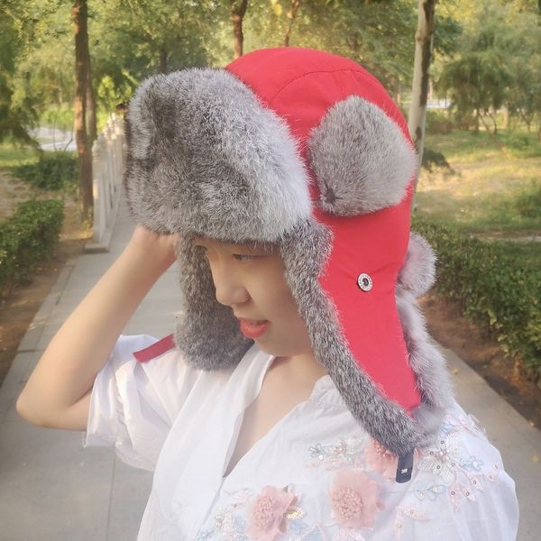 rabbit hair hat men's and women's winter warm locomotive northeast fur ear cap family lei feng, Blue;gray
rabbit hair hat men's and women's winter warm locomotive northeast fur ear cap family lei feng, Blue;gray
