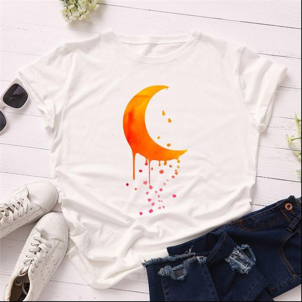 new moon print t shirt women summer t shirt o neck short sleeve tshirts fashion casual lady tee tee shirts, White
new moon print t shirt women summer t shirt o neck short sleeve tshirts fashion casual lady tee tee shirts, White