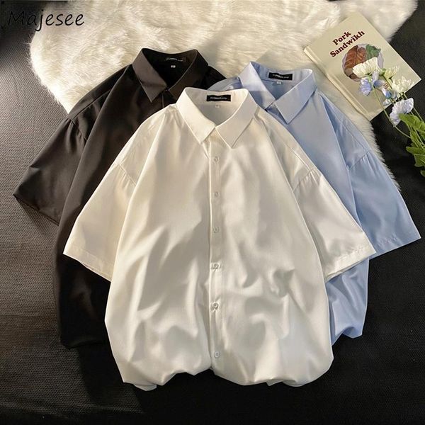 men's casual shirts plus size 5xl loose short sleeve men simple chic all-match japanese style harajuku solid fashion teens summer stree, White;black
men's casual shirts plus size 5xl loose short sleeve men simple chic all-match japanese style harajuku solid fashion teens summer stree, White;black