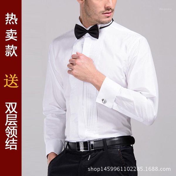 men's dress shirts shirt chorus long sleeve white stage black performance, White;black
men's dress shirts shirt chorus long sleeve white stage black performance, White;black