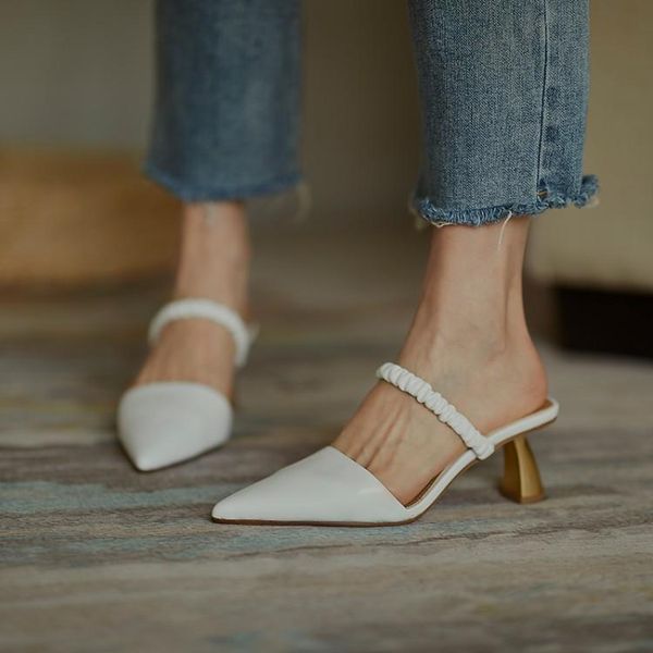 dress shoes kmeioo cowskin woman slingback pumps pointed toe high heels summer mule slides slippers genuine leather, Black
dress shoes kmeioo cowskin woman slingback pumps pointed toe high heels summer mule slides slippers genuine leather, Black