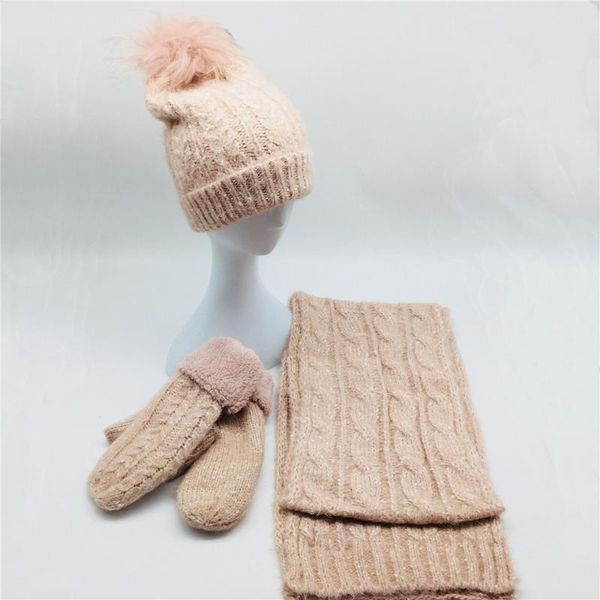 hats, scarves & gloves sets women solid knitted scarf hat glove set winter beanie with removable real fur pompom female mitten faux lining, Blue;gray
hats, scarves & gloves sets women solid knitted scarf hat glove set winter beanie with removable real fur pompom female mitten faux lining, Blue;gray