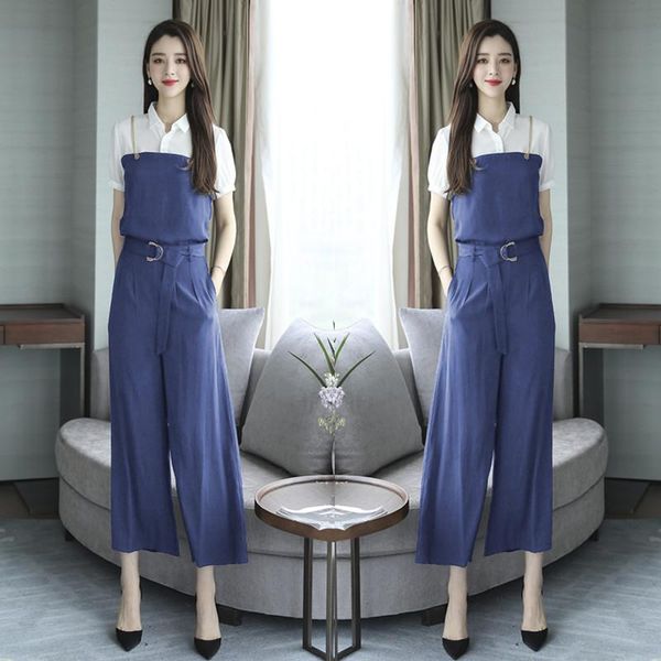 women's two piece pants tencel wide leg two-piece fashion suit women ensemble costume femme 2 pieces pantalon woman suits lady office, White
women's two piece pants tencel wide leg two-piece fashion suit women ensemble costume femme 2 pieces pantalon woman suits lady office, White