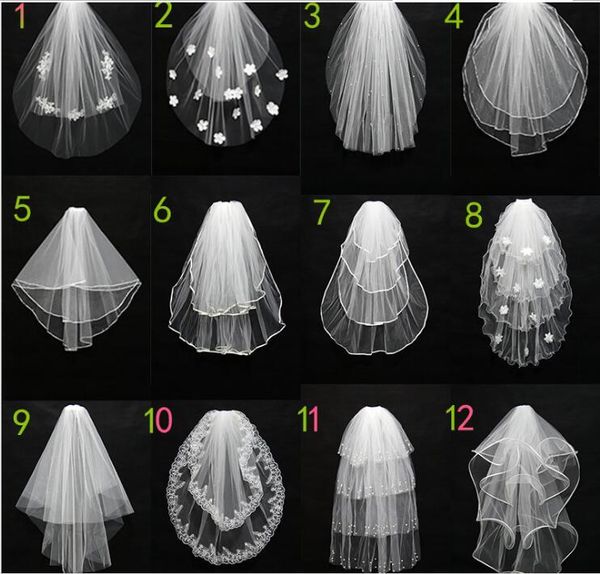 bridal veils 12 styles veil short with comb lace appliqued edge tulle two layer elbow length wedding accessories, Black
bridal veils 12 styles veil short with comb lace appliqued edge tulle two layer elbow length wedding accessories, Black