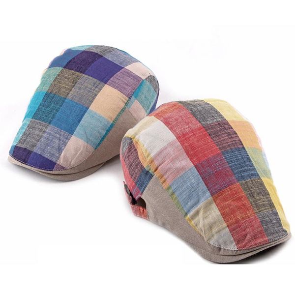 berets hat men color lattice caps mens plaid printed sboy hats outdoor beret sun beanies women, Blue;gray
berets hat men color lattice caps mens plaid printed sboy hats outdoor beret sun beanies women, Blue;gray
