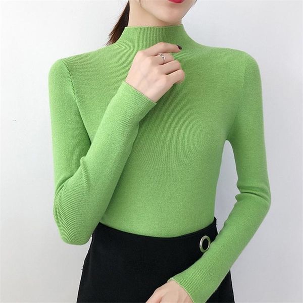 autumn & winter arrivals high neck slim stretch simple solid knit sweater casual slimming women 210527, White
autumn & winter arrivals high neck slim stretch simple solid knit sweater casual slimming women 210527, White