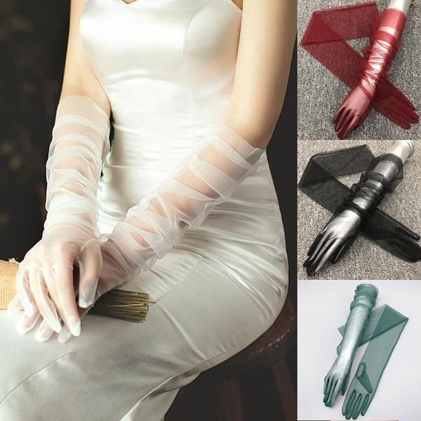 five fingers gloves women' sheer elbow long dress transparent ultra thin full finger tulle pography wedding party accessory, Blue;gray
five fingers gloves women' sheer elbow long dress transparent ultra thin full finger tulle pography wedding party accessory, Blue;gray