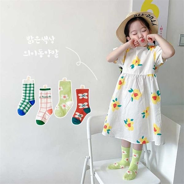 spring autumn 4pairs baby socks korean cartoon plaid flower tube socks boys girls cotton socks for 1-8years kids 211028, Pink;yellow
spring autumn 4pairs baby socks korean cartoon plaid flower tube socks boys girls cotton socks for 1-8years kids 211028, Pink;yellow