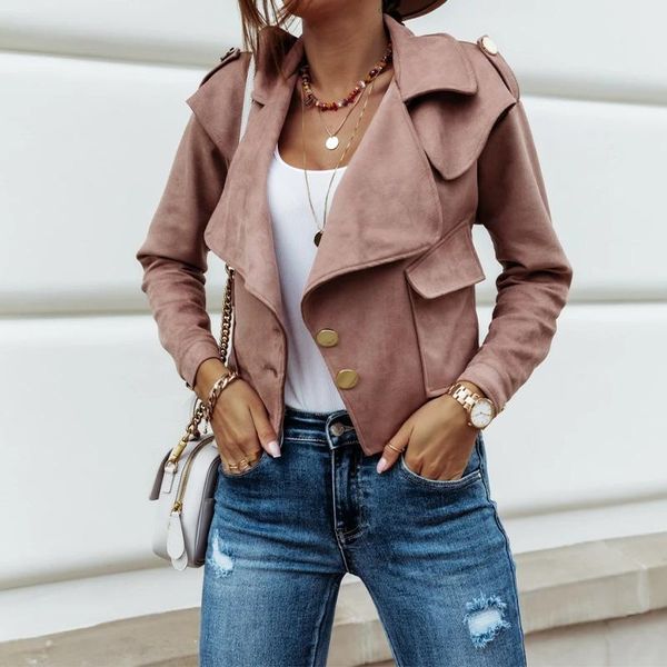 women's jackets fashion single breasted jacket turn down collar slim short winter woman coats 2021 casual women streetwear, Black;brown
women's jackets fashion single breasted jacket turn down collar slim short winter woman coats 2021 casual women streetwear, Black;brown