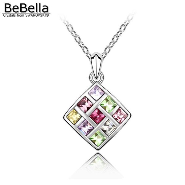 pendant necklaces bebella women's square crystal necklace made with austrian crystals from in 6 colors for women gift, Silver
pendant necklaces bebella women's square crystal necklace made with austrian crystals from in 6 colors for women gift, Silver