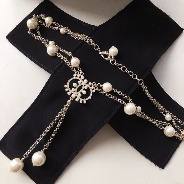 design necklace womenxiaoxiang double layer pearl inlaid with diamond, versatile sweet temperament necklace, xiangjia fashion, Silver
design necklace womenxiaoxiang double layer pearl inlaid with diamond, versatile sweet temperament necklace, xiangjia fashion, Silver