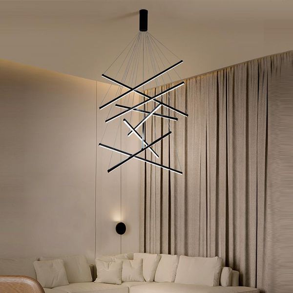 black aluminum bar led chandelier modern indoor deco living room ceiling chandeliers dining pendant lamp duplex apartment light
black aluminum bar led chandelier modern indoor deco living room ceiling chandeliers dining pendant lamp duplex apartment light