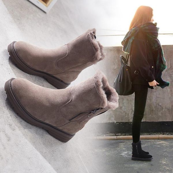 snow boots women's fashion winter new plus velvet thick leather boots autumn and winter warm fur cotton shoes, Black
snow boots women's fashion winter new plus velvet thick leather boots autumn and winter warm fur cotton shoes, Black