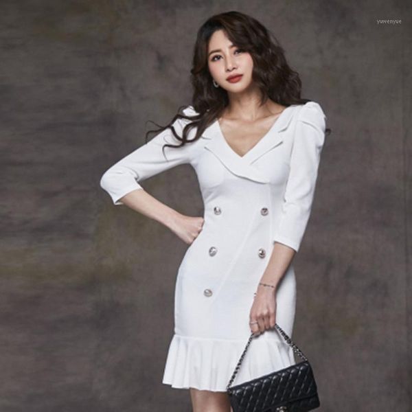 korean spring v-neck office lady party pencil dress white double-breasted ruffle sheath bodycon dresses casual, Black;gray
korean spring v-neck office lady party pencil dress white double-breasted ruffle sheath bodycon dresses casual, Black;gray
