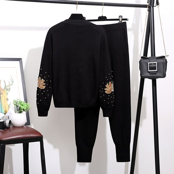 black tracksuit women knitting outfits handwork beading flowers sweater pencil pants two piece set loose casual female knit 2pc 8ie2, Blue
black tracksuit women knitting outfits handwork beading flowers sweater pencil pants two piece set loose casual female knit 2pc 8ie2, Blue