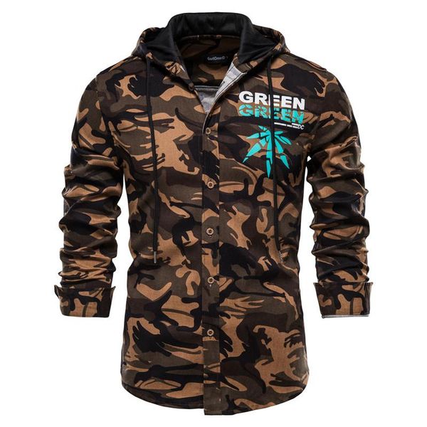 men's casual shirts 100% cotton shirt men quality printed camouflage streetwear hoodied for 2021 spring, White;black
men's casual shirts 100% cotton shirt men quality printed camouflage streetwear hoodied for 2021 spring, White;black