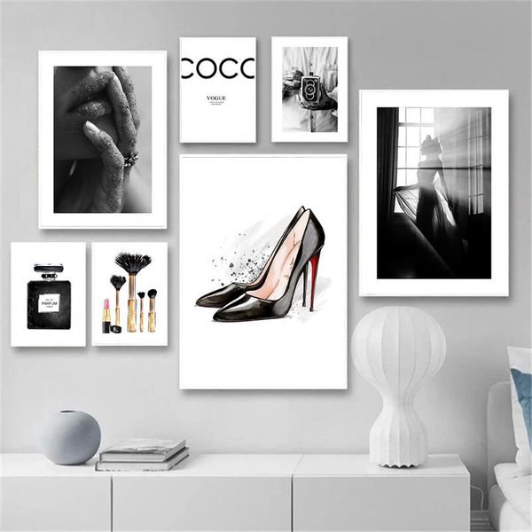 paintings fashion art poster high heels perfume canvas print black and white woman wall pictures modern living room decor
paintings fashion art poster high heels perfume canvas print black and white woman wall pictures modern living room decor