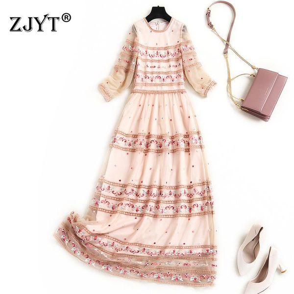 casual dresses fashion designers spring women clothes runway elegant gauze embroidery long dress celebrity party robe vestidos, Black;gray
casual dresses fashion designers spring women clothes runway elegant gauze embroidery long dress celebrity party robe vestidos, Black;gray