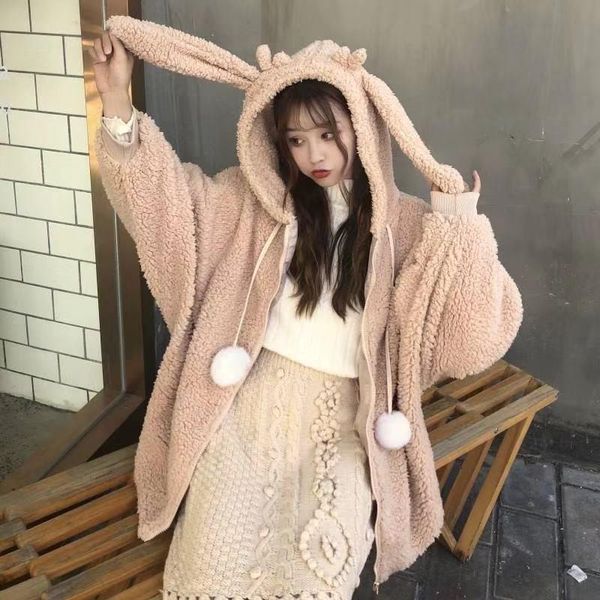 women's zip hoodie sweet women sweet winter sweatshirts full sleeves white fashion hoody coat cute rabbit ear streetwear, Black
women's zip hoodie sweet women sweet winter sweatshirts full sleeves white fashion hoody coat cute rabbit ear streetwear, Black