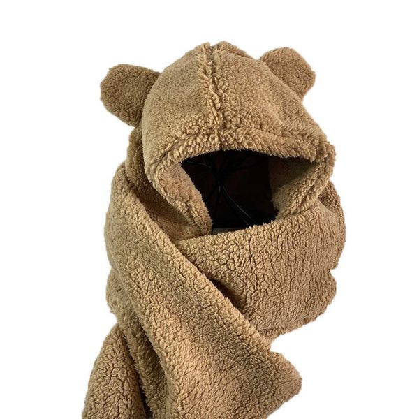 little bear ears lamb wool hat bib integrated ear protection female winter lovely thickened warm psh lei feng, Blue;gray
little bear ears lamb wool hat bib integrated ear protection female winter lovely thickened warm psh lei feng, Blue;gray