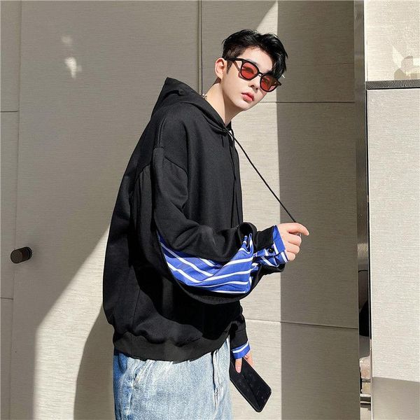 men's hoodies & sweatshirts hooded sweatshirt 2021 spring autumn design sense trend stitching loose casual fashion hedging youth men cl, Black
men's hoodies & sweatshirts hooded sweatshirt 2021 spring autumn design sense trend stitching loose casual fashion hedging youth men cl, Black