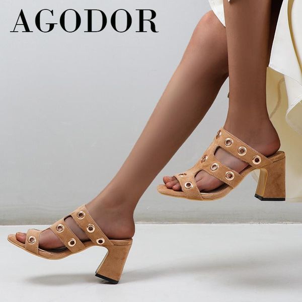 slippers agodor high heels woman shoes square toe slides open chunky heel sandals cutouts female footwera summer big size 48, Black
slippers agodor high heels woman shoes square toe slides open chunky heel sandals cutouts female footwera summer big size 48, Black