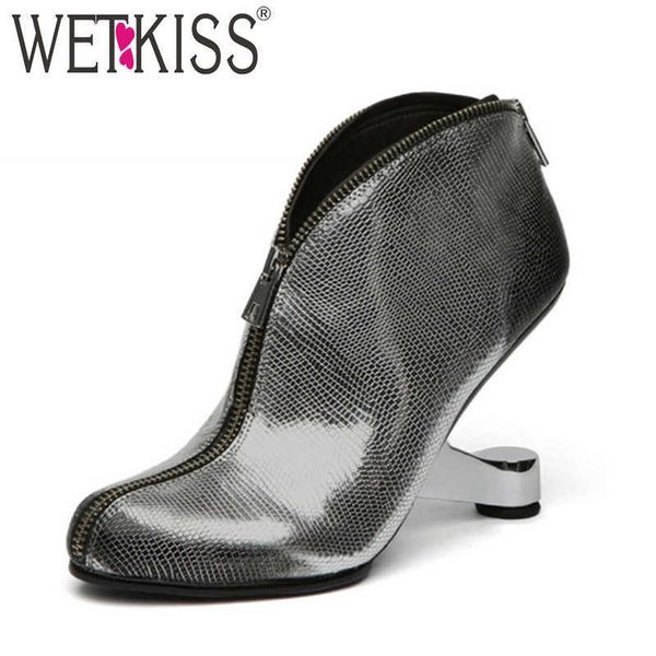 wetkiss unusual heels high ankle women boots round toe zip footwear print cow leather strange heel female boot woman autumn 210630, Black
wetkiss unusual heels high ankle women boots round toe zip footwear print cow leather strange heel female boot woman autumn 210630, Black