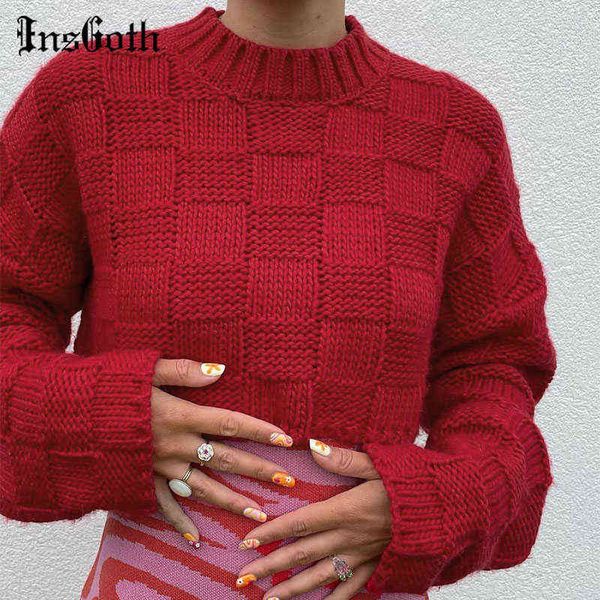 insgoth streetwear solid red sweater harajuku long sleeve women loose sweatshirt y2k goth pullovers autumn winter cropped y1110, White;black
insgoth streetwear solid red sweater harajuku long sleeve women loose sweatshirt y2k goth pullovers autumn winter cropped y1110, White;black