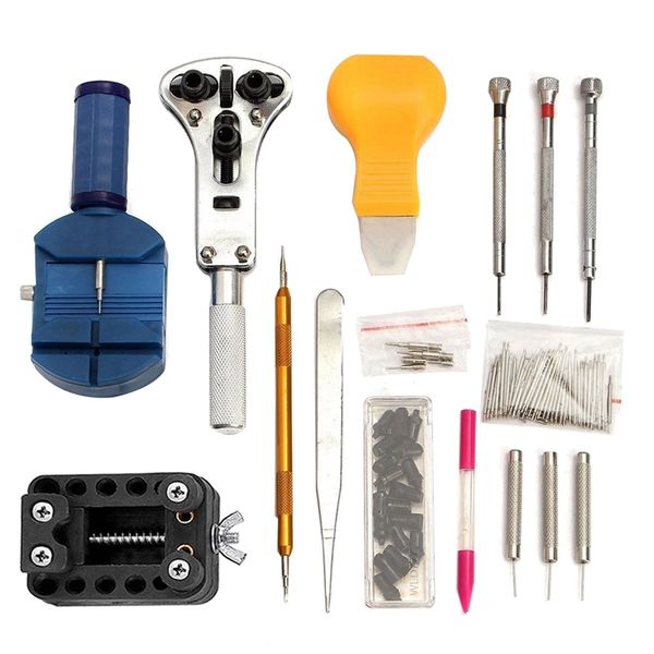 144 pcs set watch repair tool watch box holder pin remover spring strip repair tool kit for watchmakers
144 pcs set watch repair tool watch box holder pin remover spring strip repair tool kit for watchmakers