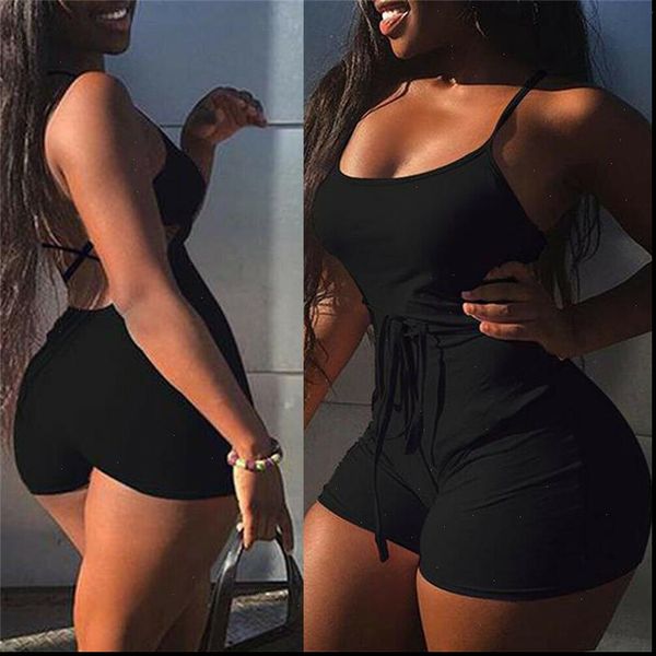 solid black summer romper women playsuit sleeveless backless bodycon jumpsuit short summer sport wear drop shipping, Black;white
solid black summer romper women playsuit sleeveless backless bodycon jumpsuit short summer sport wear drop shipping, Black;white
