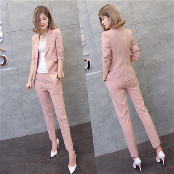 female 2021 autumn and new winter small business suit white collar fashion feminine temperament of two pieces tr21, White;black
female 2021 autumn and new winter small business suit white collar fashion feminine temperament of two pieces tr21, White;black