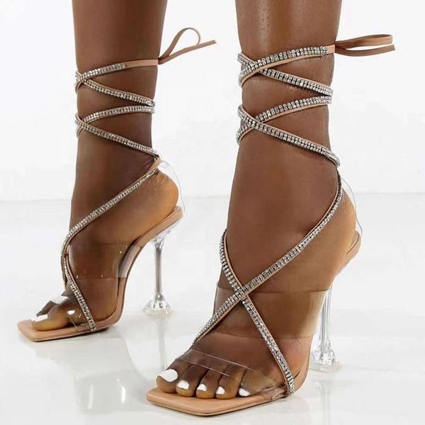 sandals western fashion shiny diamonds with kitten heel ladies summer sandal high shoes lace up, Black
sandals western fashion shiny diamonds with kitten heel ladies summer sandal high shoes lace up, Black