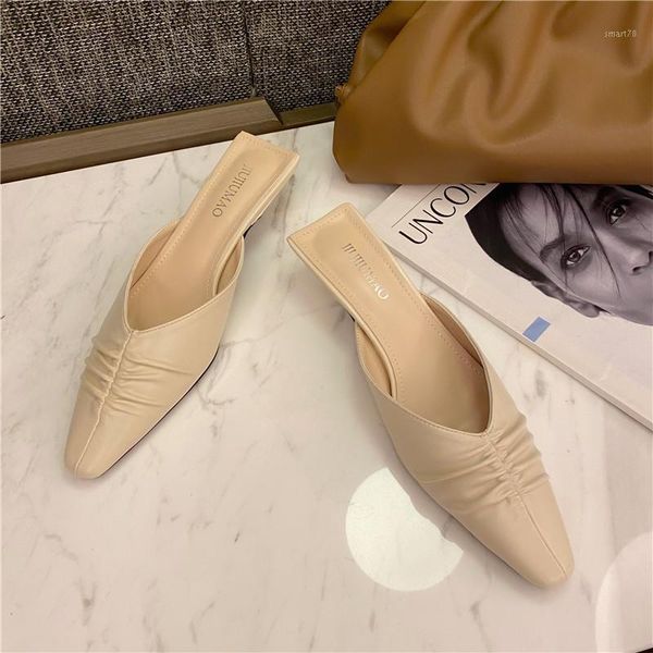 slippers deat 2021 summer fashion pointed low-heeled baotou half one pedal women shoes outside se5291, Black
slippers deat 2021 summer fashion pointed low-heeled baotou half one pedal women shoes outside se5291, Black