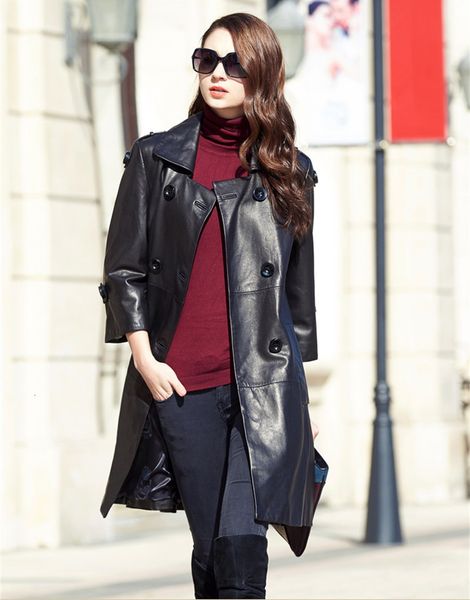 2021 new quality genuine high leather jacket black sheep coat female slim double breasted jacktets jaqueta couro wxf270 cyn8
2021 new quality genuine high leather jacket black sheep coat female slim double breasted jacktets jaqueta couro wxf270 cyn8