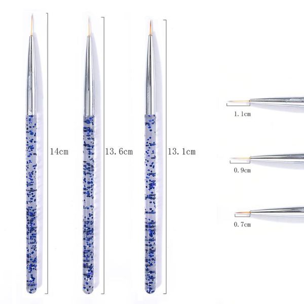 nail brushes 3 pcs/set uv gel art brush pen professional french strip liner painting salon diy home use design manicure tool, Yellow
nail brushes 3 pcs/set uv gel art brush pen professional french strip liner painting salon diy home use design manicure tool, Yellow