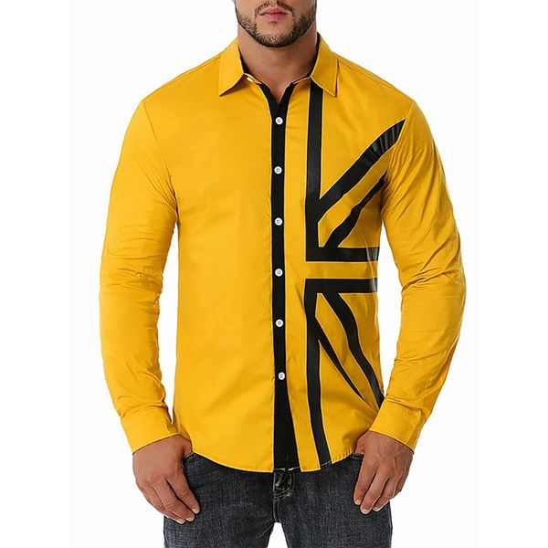 flag pattern men's long-sleeved shirt comfortable fit fashion travel office entertainment, White;black
flag pattern men's long-sleeved shirt comfortable fit fashion travel office entertainment, White;black
