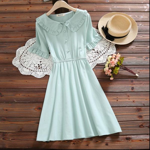 japanese preppy style summer women dress peter pan collar female vestidos cotton linen mori girl kawaii cute sweet dresses, Black;gray
japanese preppy style summer women dress peter pan collar female vestidos cotton linen mori girl kawaii cute sweet dresses, Black;gray