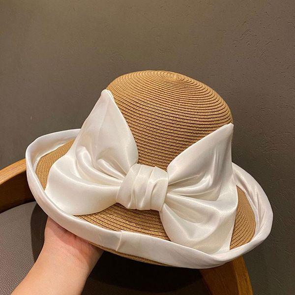 wide brim hats french elegant spring summer paper straw hat for women patchwork cloth ribbon bow lady beach fedora sun protection, Blue;gray
wide brim hats french elegant spring summer paper straw hat for women patchwork cloth ribbon bow lady beach fedora sun protection, Blue;gray
