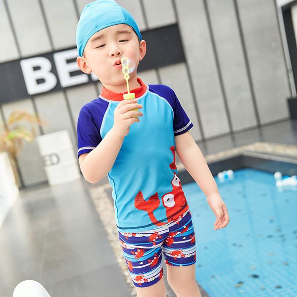 crab leg boys' new split flat children's swimsuit trunks cap swimming suit, White;black
crab leg boys' new split flat children's swimsuit trunks cap swimming suit, White;black